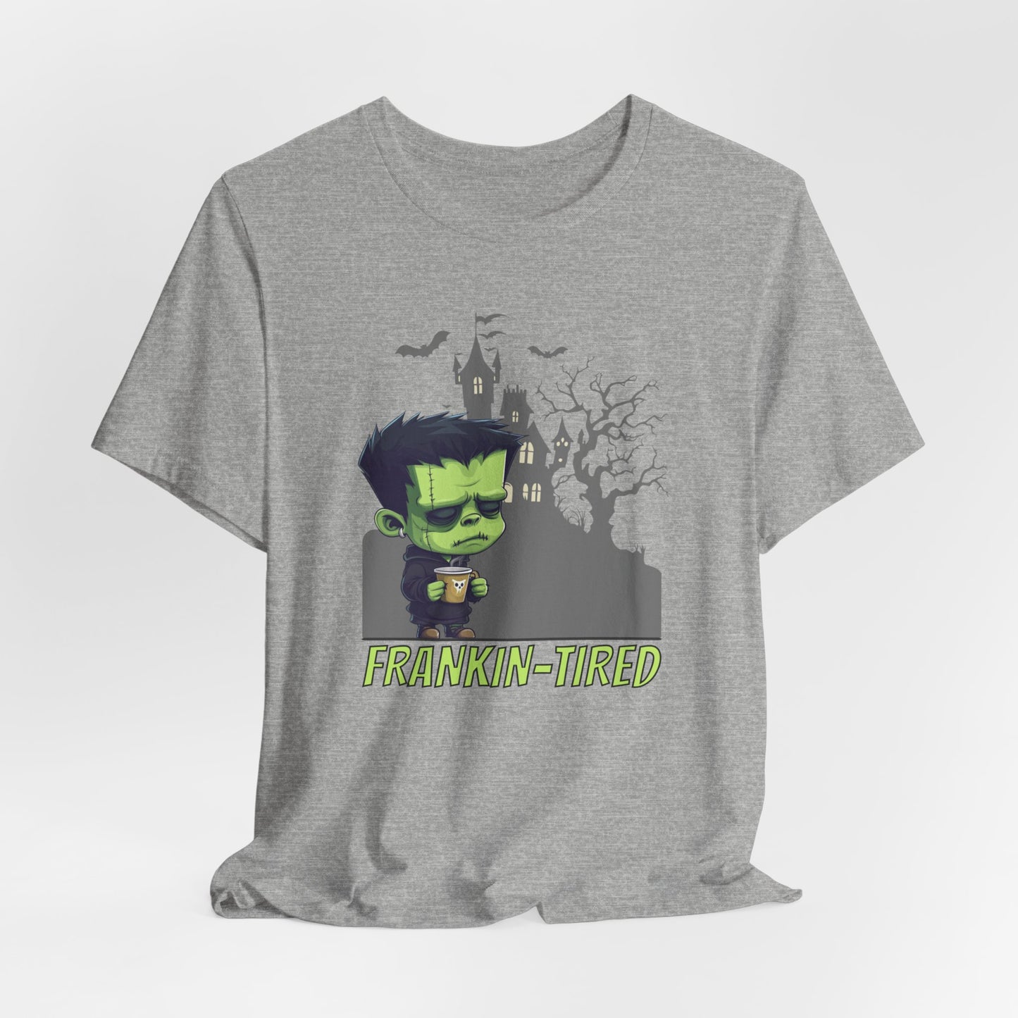 Frankin Tired Tshirt, Monster Halloween Tee, Monster Mash tshirt, Spooky Season Shirt, Retro Monster Tee, Halloween T-shirt, Halloween Gift