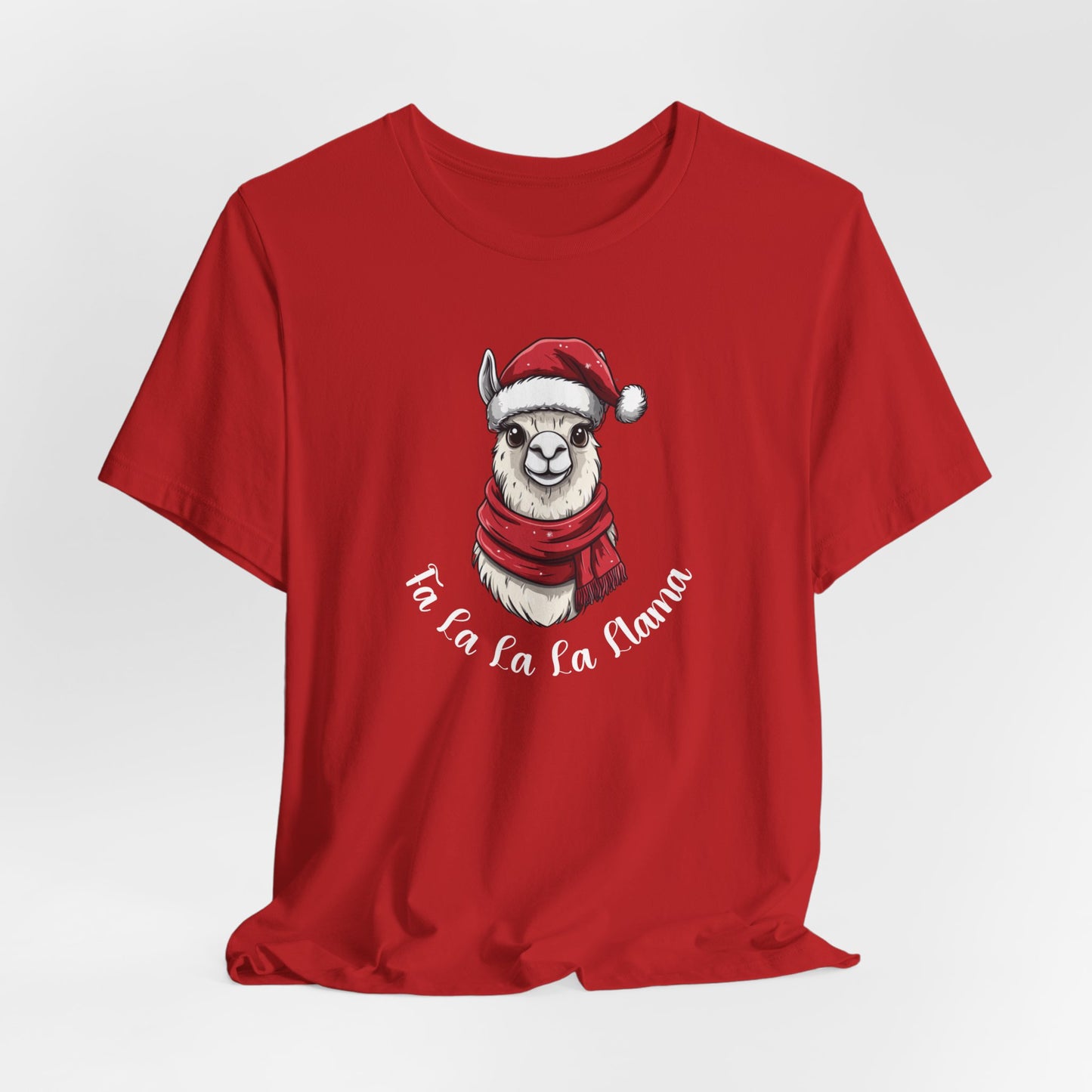 Fa La La La Llama Shirt Women Men Christmas Shirt Holiday Tshirt Xmas Santa Cute Christmas Outfit Winter Vacation Tee Gift, Llama Christmas