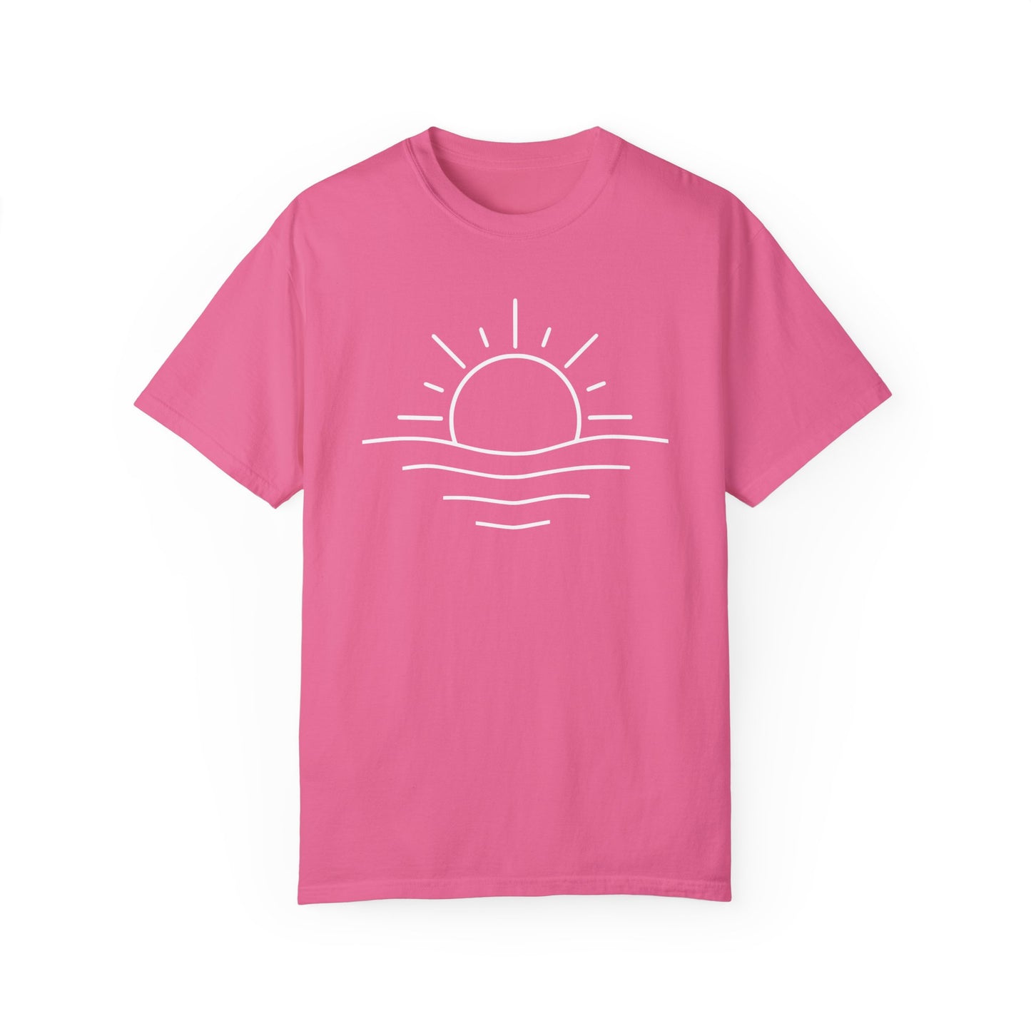 Sun Comfort Colors T-shirt, Garment-Dyed Tee, Soft Sun Shirt, Casual Colorful Top