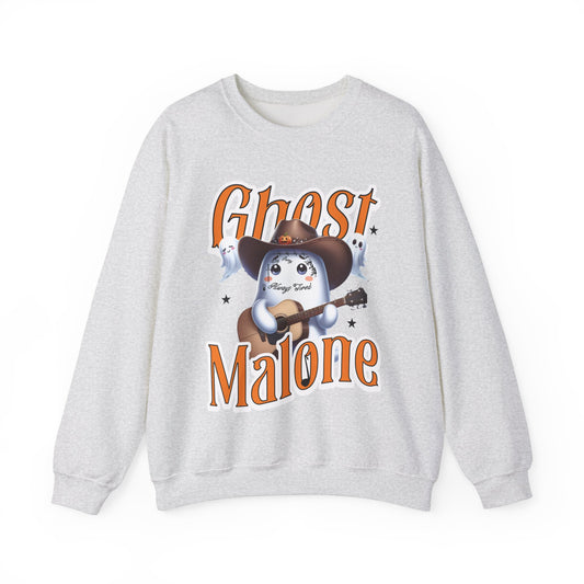 Ghost Malone Sweatshirt, Halloween Sweatshirt, Funny Halloween Crewneck, Halloween Ghost, Trick Or Treat Shirt, Cute Ghost Halloween Tee