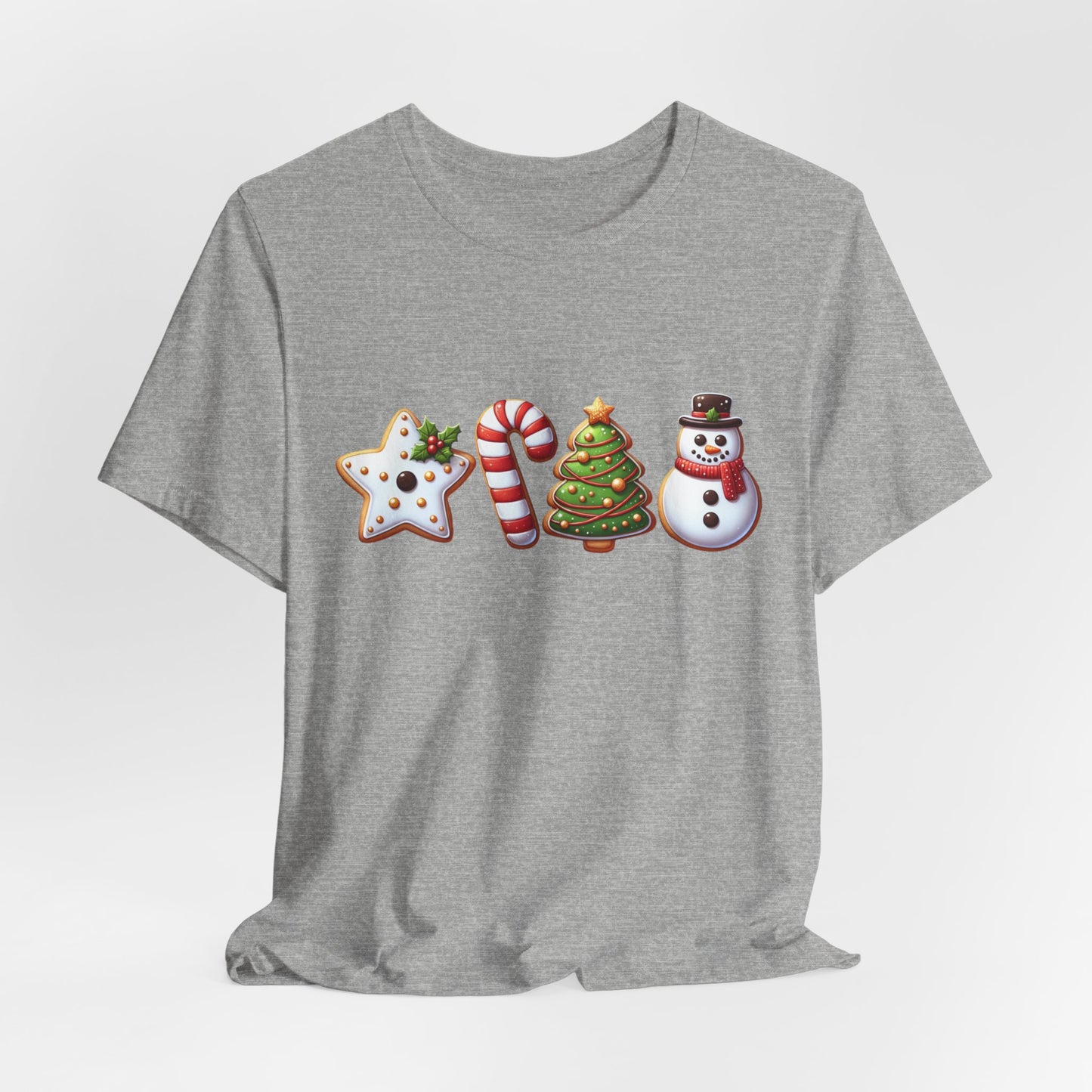 Christmas Cookies T-shirt, Christmas Shirt, Cute Holiday Tee, Womans Christmas Clothing, Santa's Little Helper Shirt, Festive Snowman Shirt