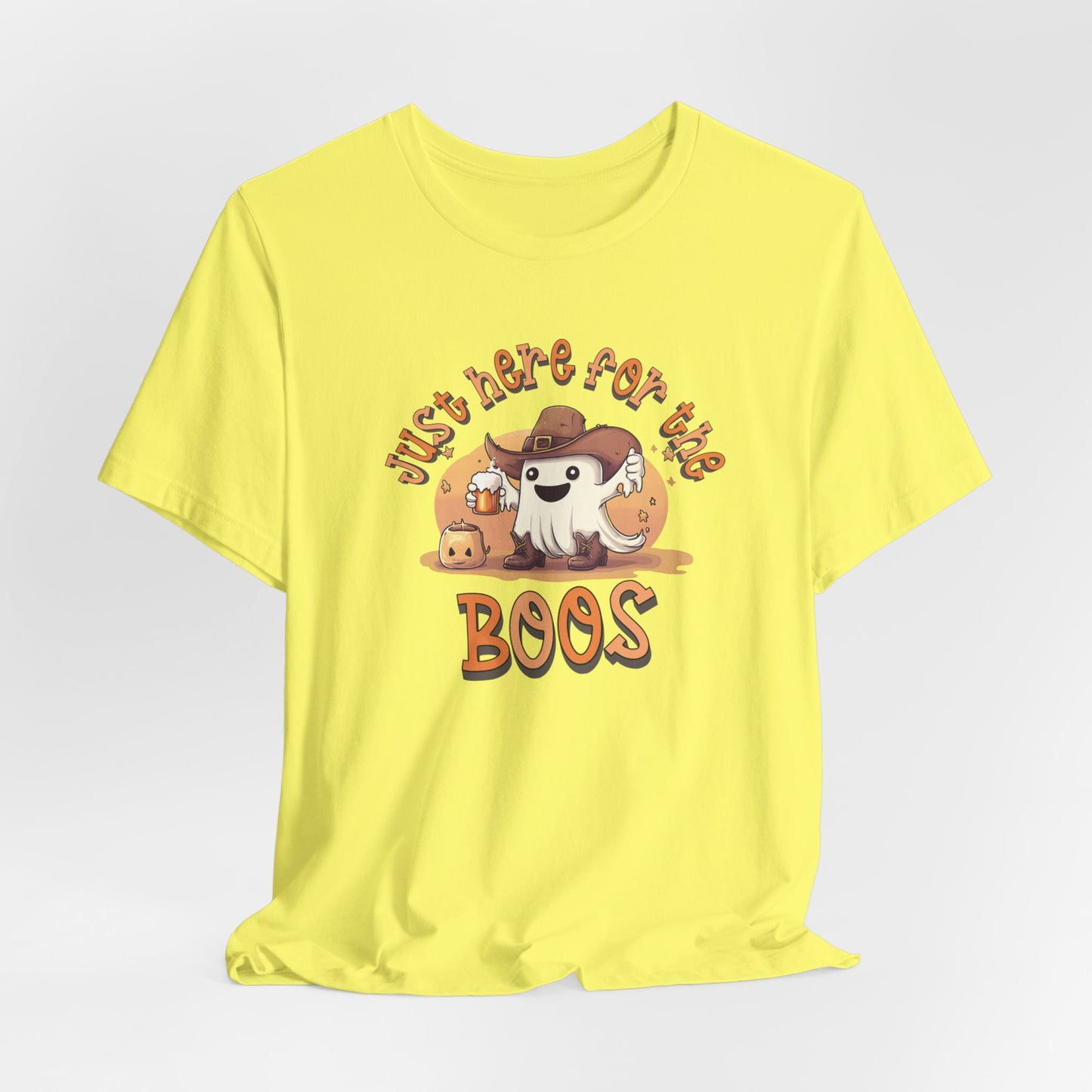 Just here for the Boos T-Shirt, Halloween Ghost Tshirt, Spooky Season Tee, Spooky Ghost Tee, Spooky Vibes Shirt, Halloween Gifts, Cowboy Tee