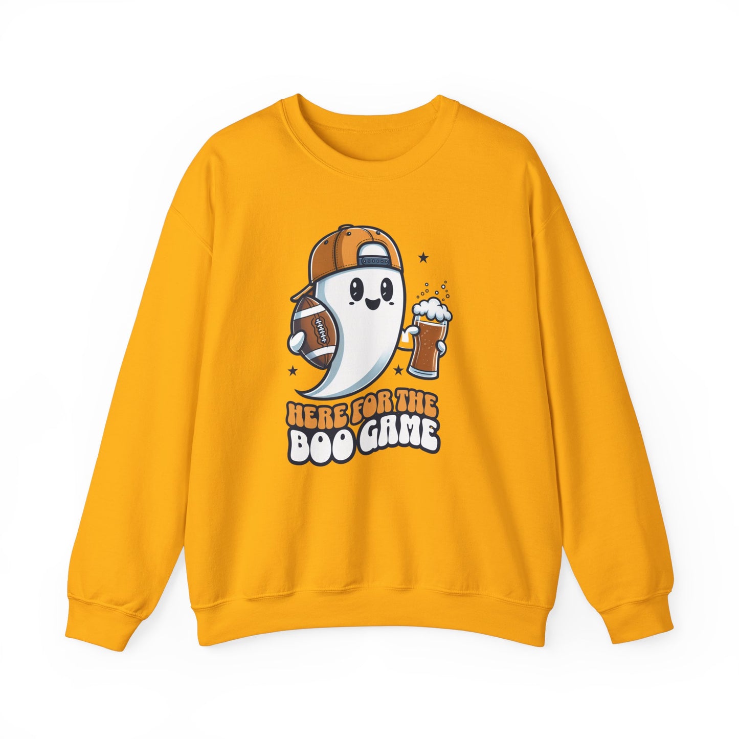 Here For The Boo Game Halloween Sweatshirt, Funny Football Shirt Gift, Spooky Season, Halloween Ghost Sweatshirt, Womans Oversized Shirt