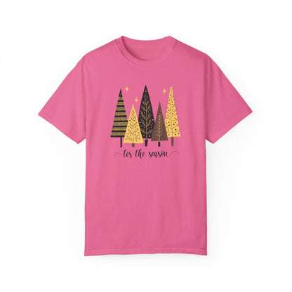 Tis the Season T-Shirt, Christmas Trees Shirt, Comfort Colors Shirt, Merry Christmas Shirt, Holiday Season Shirt, Unisex Garment-Dyed Shirt