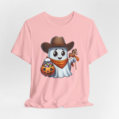 Ghost Cowboy Halloween Shirt, Funny Cowboy Shirt Gift, Spooky Season, Halloween Ghost Tee, Womans Oversized Shirt, Cowgirl Gift