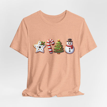 Christmas Cookies T-shirt, Christmas Shirt, Cute Holiday Tee, Womans Christmas Clothing, Santa's Little Helper Shirt, Festive Snowman Shirt