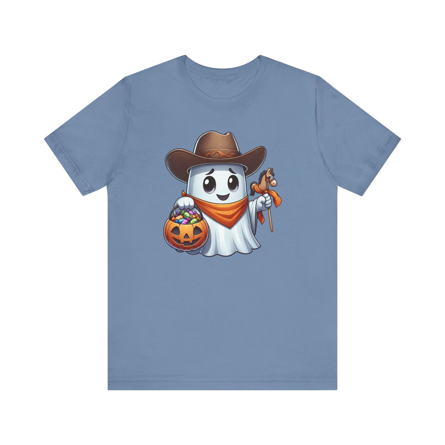 Ghost Cowboy Halloween Shirt, Funny Cowboy Shirt Gift, Spooky Season, Halloween Ghost Tee, Womans Oversized Shirt, Cowgirl Gift