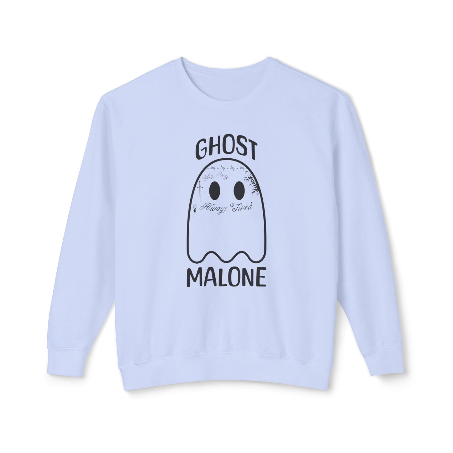 Ghost Malone Halloween Sweatshirt, Halloween Costume, Comfort Colors Sweatshirt, Cute Ghost Sweatshirt, Halloween Gift, Oversized Sweatshirt