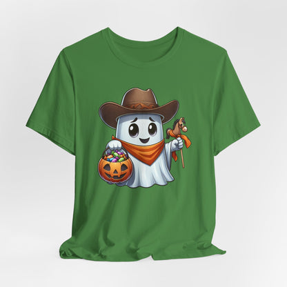 Ghost Cowboy Halloween Shirt, Funny Cowboy Shirt Gift, Spooky Season, Halloween Ghost Tee, Womans Oversized Shirt, Cowgirl Gift