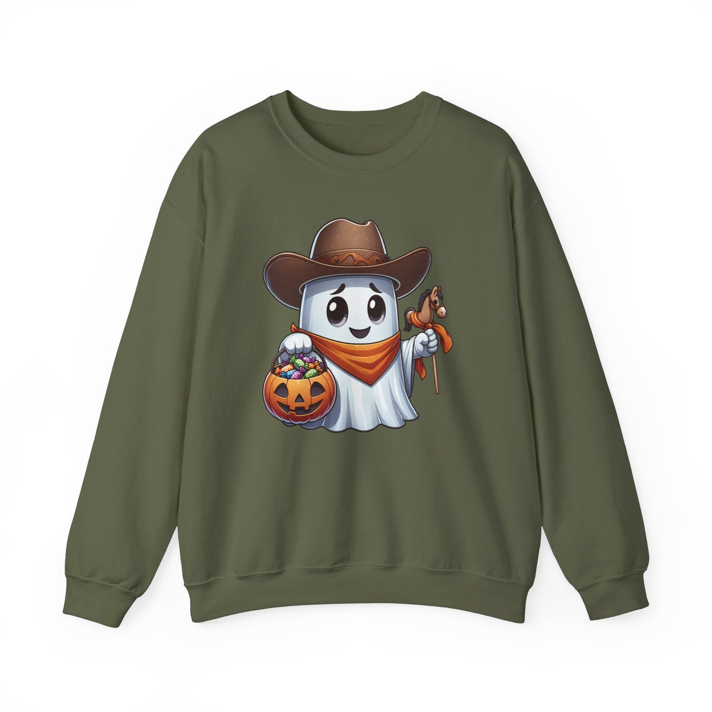 Ghost Cowboy Halloween Sweatshirt, Funny Cowboy Shirt Gift, Spooky Season, Halloween Ghost Sweatshirt, Womans Oversized Shirt, Cowgirl Gift