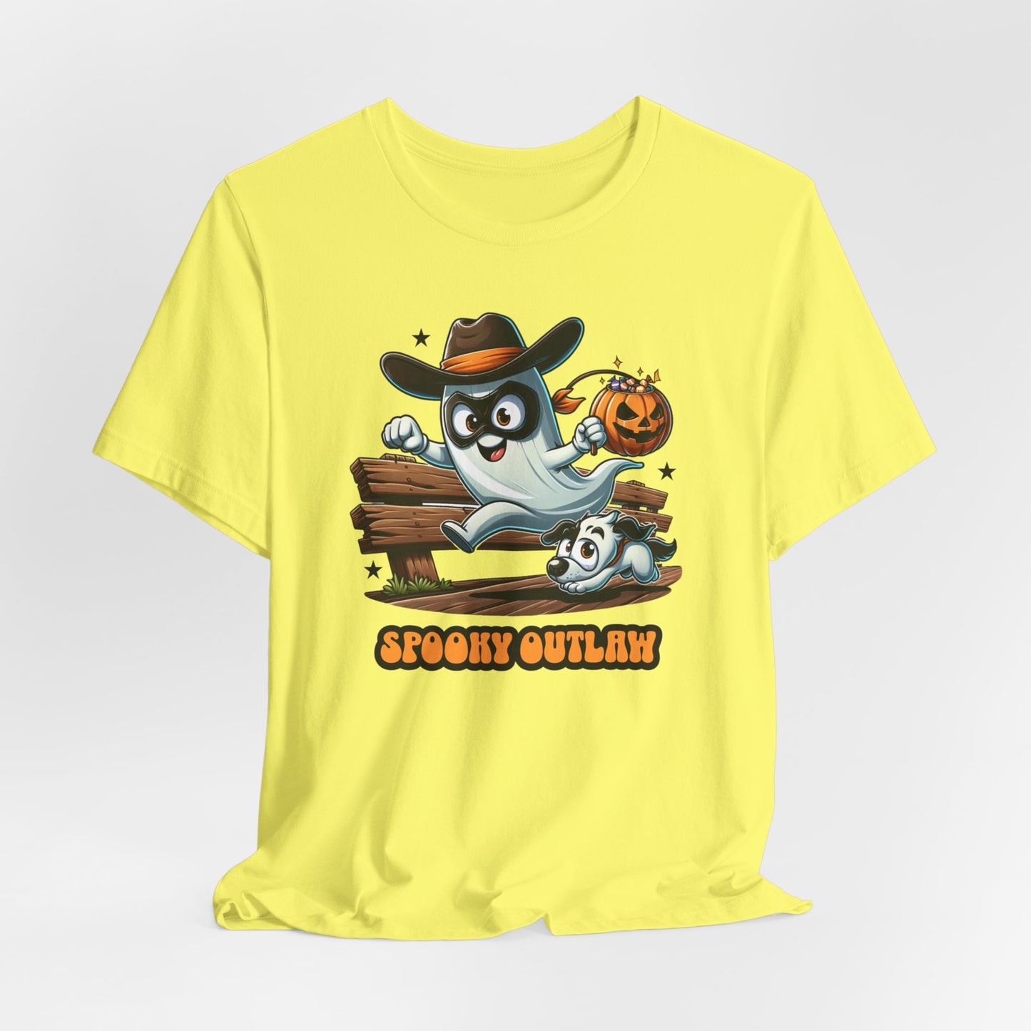 Ghost Spooky Outlaw Halloween Shirt, Halloween Women's Mens Shirt, Cute Halloween Cowboy Ghost Shirt, Trick or Treat Shirt, Halloween Gift