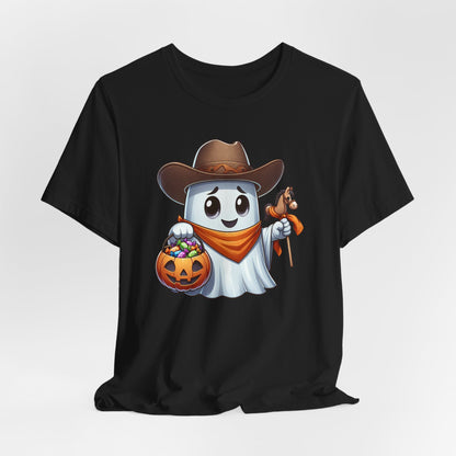 Ghost Cowboy Halloween Shirt, Funny Cowboy Shirt Gift, Spooky Season, Halloween Ghost Tee, Womans Oversized Shirt, Cowgirl Gift