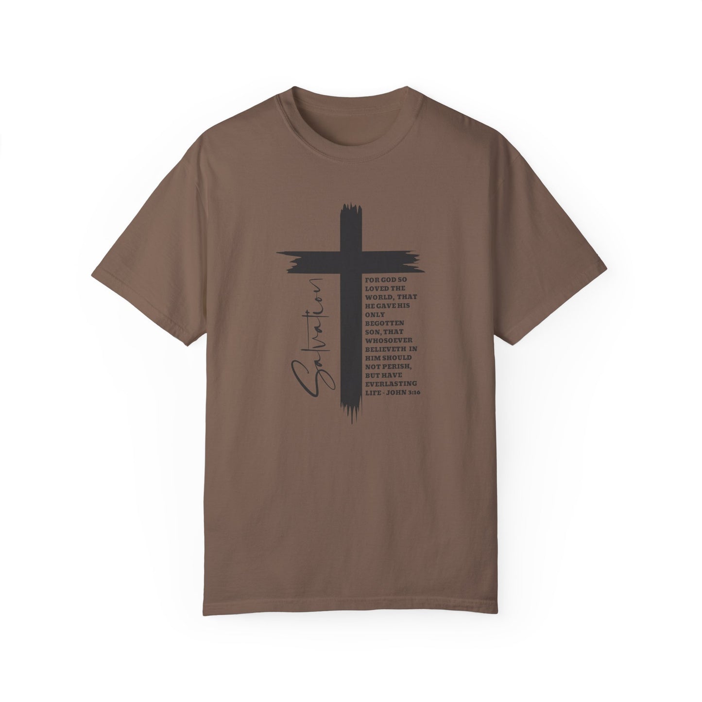 Comfort Color Salvation Shirt, Christian Apparel, Women Faith Shirt, John 3:16 Christian Shirt, Bible Verse Shirt, Jesus Shirt, Cross Shirt