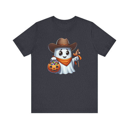 Ghost Cowboy Halloween Shirt, Funny Cowboy Shirt Gift, Spooky Season, Halloween Ghost Tee, Womans Oversized Shirt, Cowgirl Gift