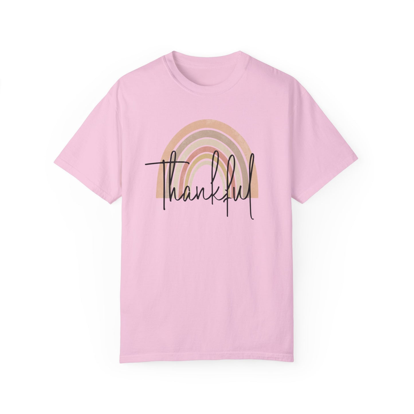 Thankful Comfort Colors® Shirt, Thanksgiving Day Shirt, Thankful Rainbow Tee, Fall Shirt for Women, Retro Fall Tee, Autumn Gratefulness Gift