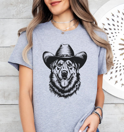 Anatolian Dog Wearing A Cowboy Hat, Anatolian Shepherd Mom Tee, Dog Lover, Anatolian Shepherd Shirt, Dog Mom Gift