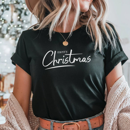 Merry Christmas Unisex Shirt, Christmas Cross Shirt, Winter Shirt, Jesus Christmas Shirt, Women Christmas Shirt, Holiday Bella Canvas Shirt