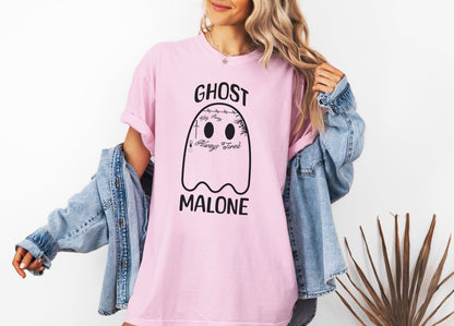 Ghost Malone Halloween Shirt, Comfort Colors Shirt, Funny Halloween T-Shirt, Spooky Season Shirt, Funny Ghost Shirt, Ghost Halloween Gifts