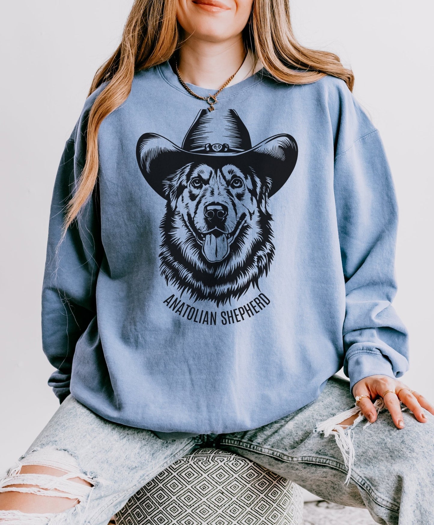 Anatolian Shepherd Cowboy Comfort Colors Sweatshirt