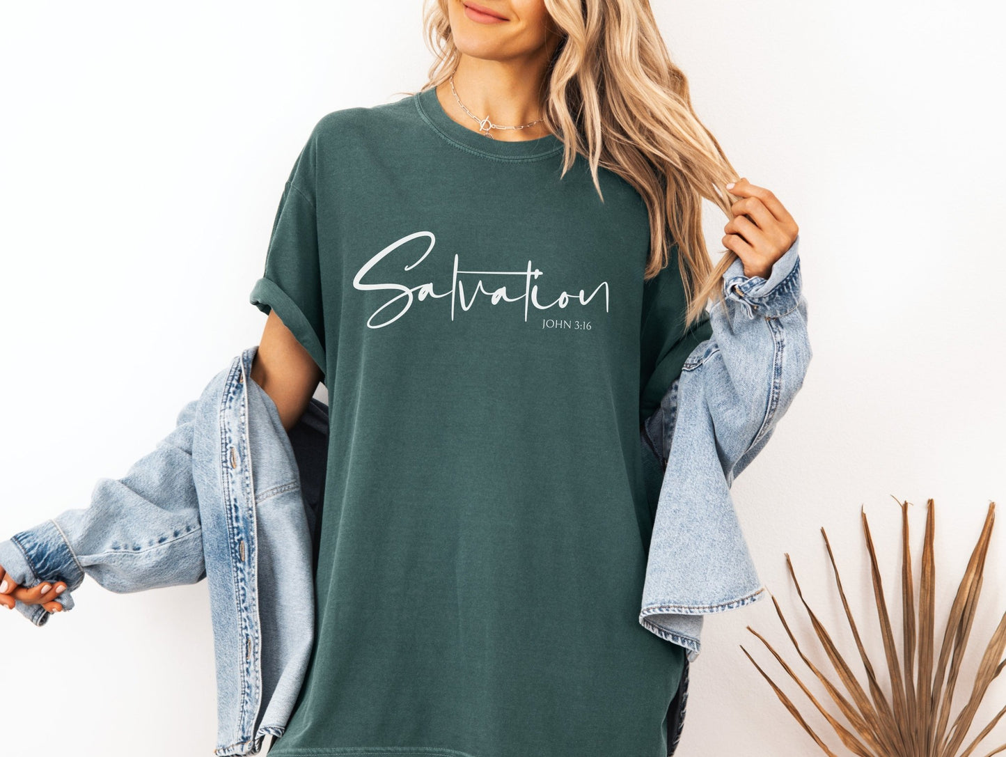 Salvation JOHN 3:16 Shirt, Christian Comfort Colors® Shirt, Bible Verse Shirt, Christ Jesus Shirt, Christian Church Tee, Religious Apparel