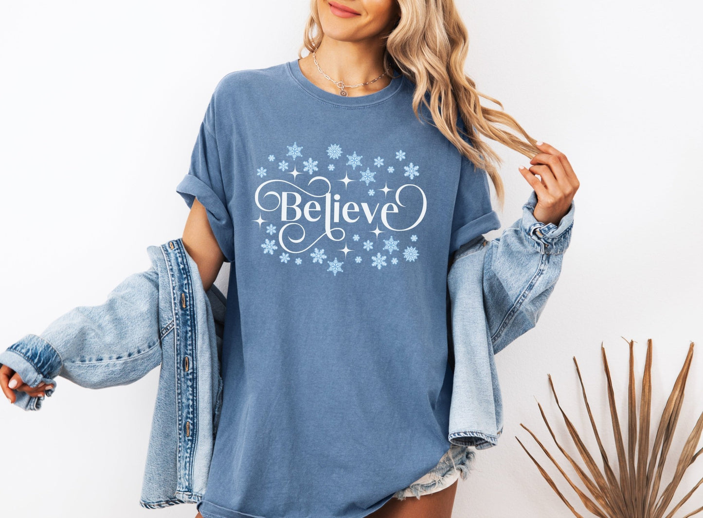 Comfort Colors Shirt, Believe Christmas Shirt, Christmas Party Tee, Christmas Family Shirt, Believe Shirt, Holiday Gift, Women Christmas Tee