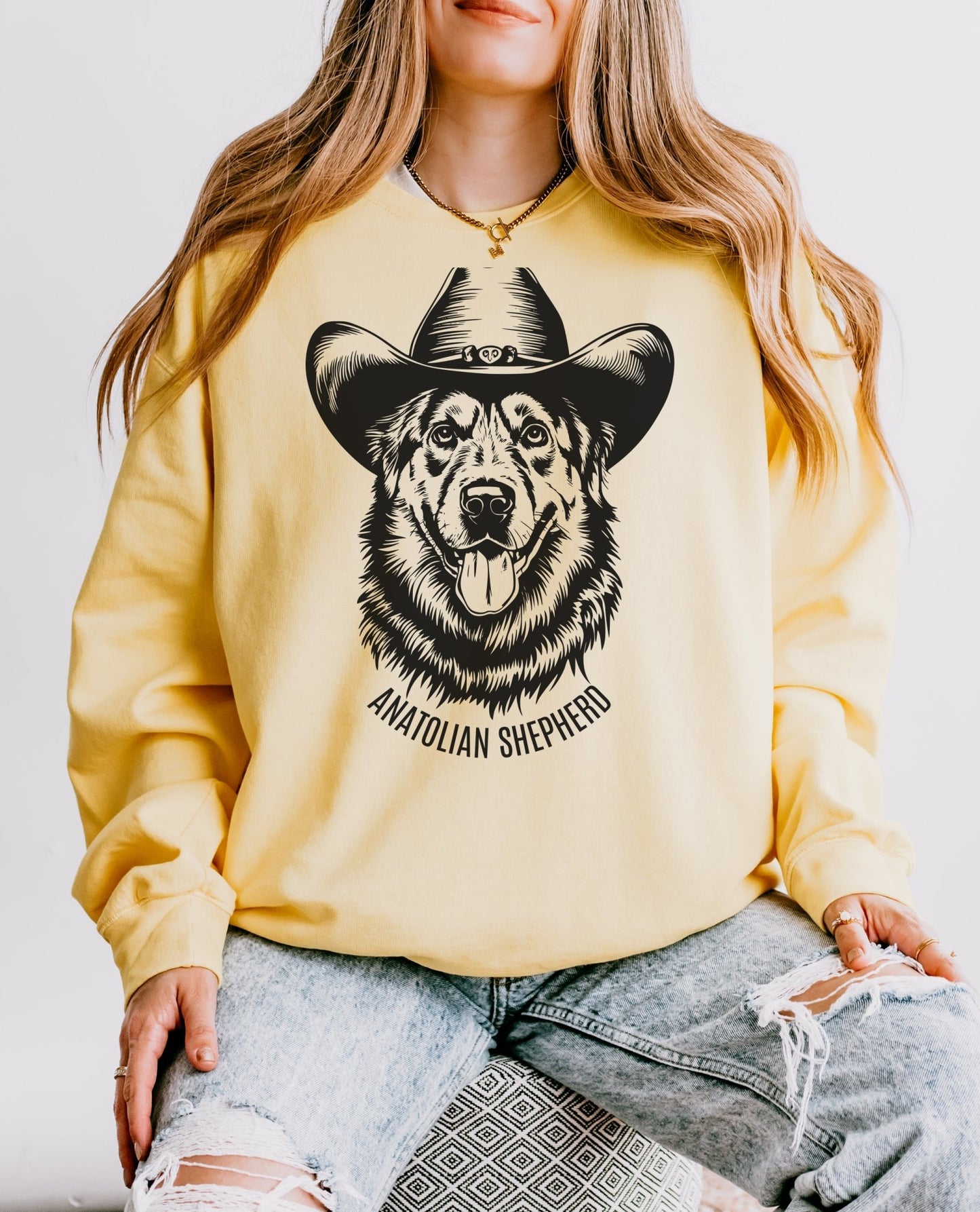 Anatolian Shepherd Cowboy Comfort Colors Sweatshirt