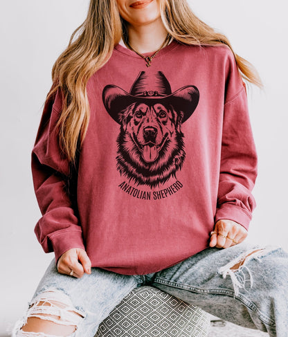 Anatolian Shepherd Cowboy Comfort Colors Sweatshirt