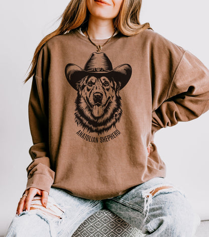 Anatolian Shepherd Cowboy Comfort Colors Sweatshirt