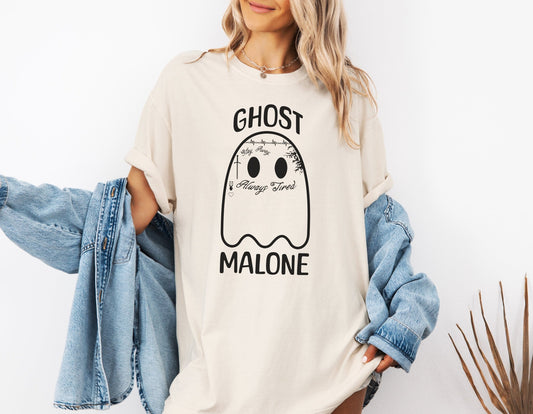 Ghost Malone Halloween Shirt, Comfort Colors Shirt, Funny Halloween T-Shirt, Spooky Season Shirt, Funny Ghost Shirt, Ghost Halloween Gifts