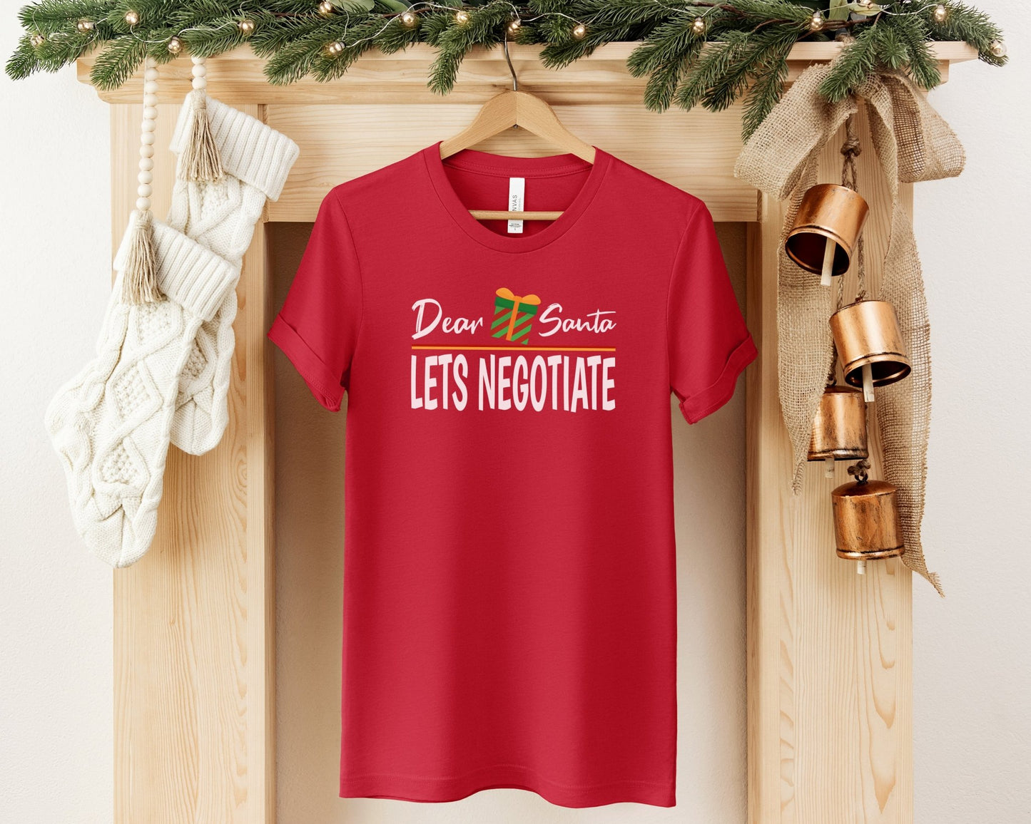 Dear Santa Let's Negotiate Shirt, Sarcastic Christmas Shirt, Funny Santa Shirt, Xmas Vacation Shirt, Family Christmas Shirt, Holiday Shirt