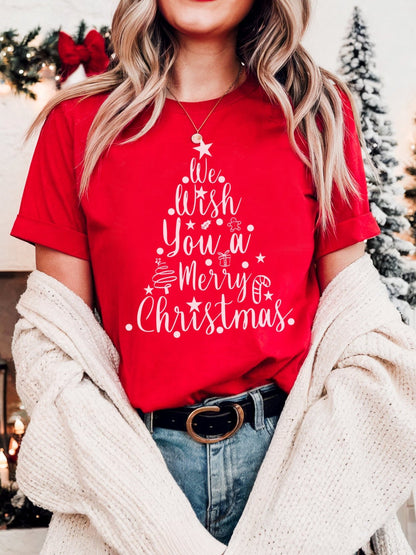 We Wish You a Merry Christmas Shirt, Bella Canvas 3001 Christmas Shirt, Merry Christmas Shirt, Happy New Year Shirt, Unisex Graphic Shirt