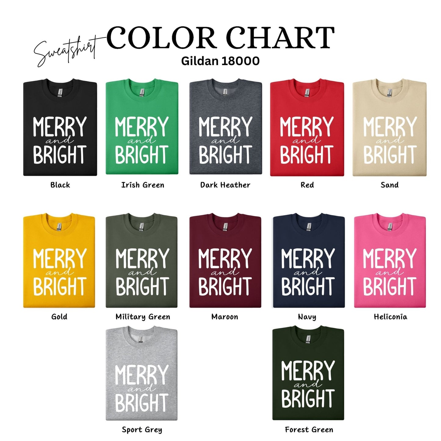 Merry and Bright Sweatshirt, Women's Christmas Shirt