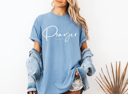 Prayer Philippians 4:6 Shirt, Christian Vacation Shirt, Comfort Colors® Prayer Shirt, Religious Shirt, Christ Jesus Shirt, Motivational Tee