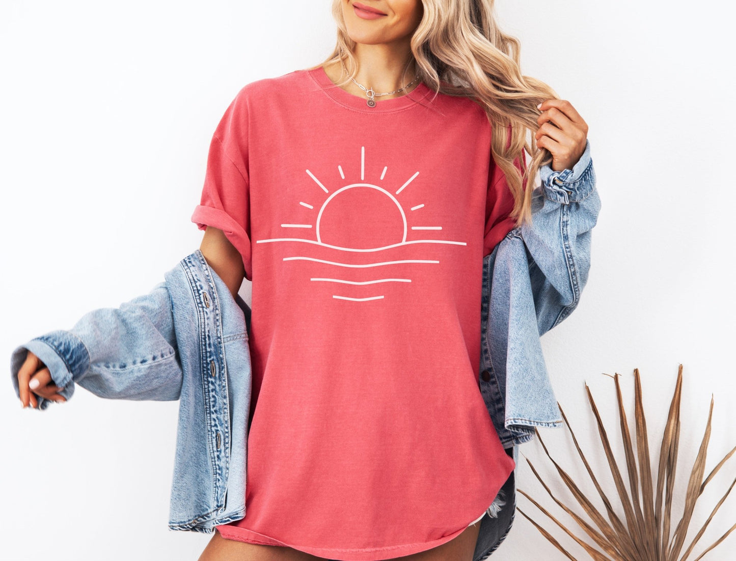 Sun Comfort Colors T-shirt, Garment-Dyed Tee, Soft Sun Shirt, Casual Colorful Top