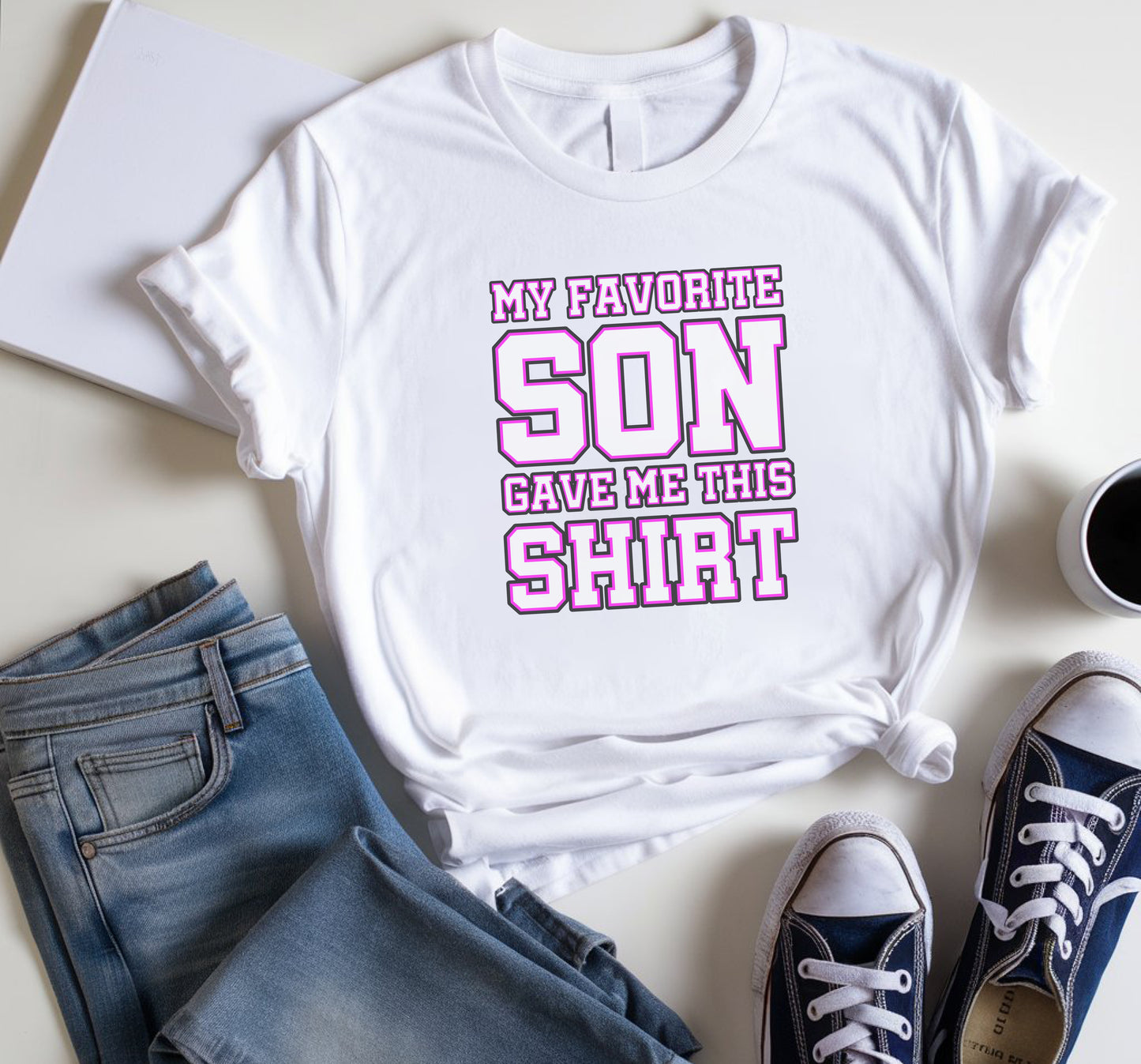 My Favorite Son Gave Me This Shirt, Mother's Day Shirt, Gifts for Parents, Mom Shirt, Mom Son Matching Tee, Funny Unisex Tee, Gift from Son