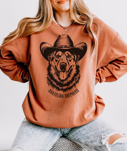 Anatolian Shepherd Cowboy Comfort Colors Sweatshirt